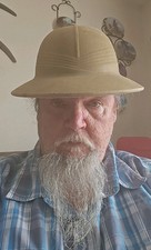 Genuine US Military Vietnam war Era Pith Safari Sun Hat Waterproof-Nice Rare