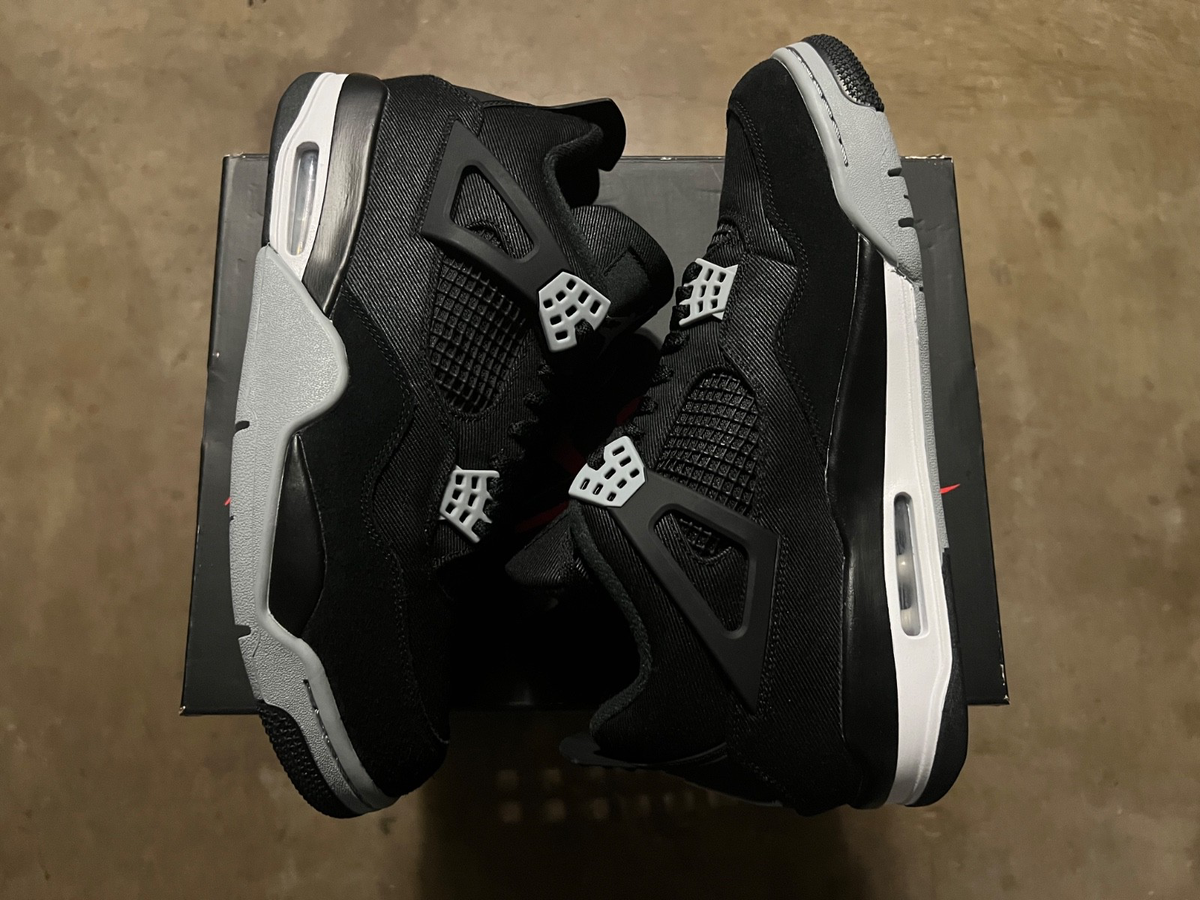 Size 12 - Jordan 4 Retro SE Mid Black Canvas | eBay