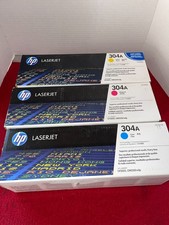 New Genuine HP 304A Toner Cartridges CC531A Cyan CC532A Ylw CC533A Magenta