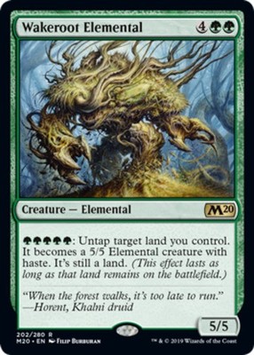 x1 Wakeroot Elemental - Foil R MTG Core Set 2020 M/NM, English