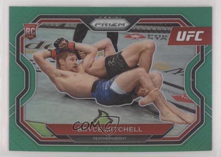 2021 Panini Prizm UFC Green Prizm Bryce Mitchell #144 w5b