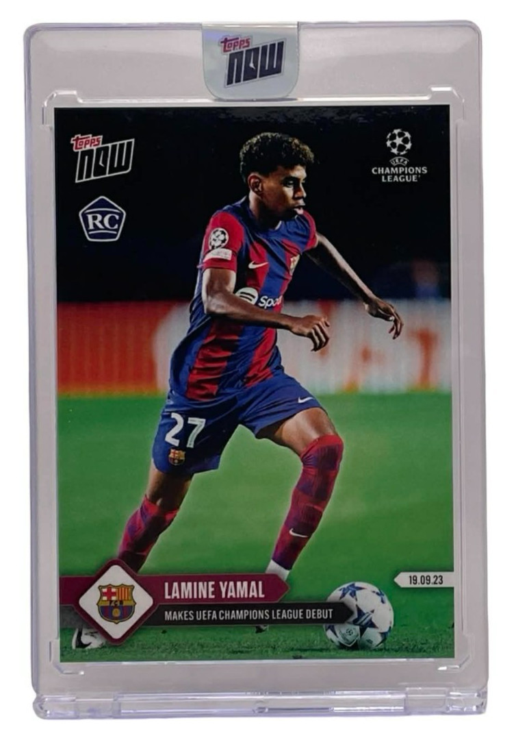 2023 Topps Now Champions Leauge #9 Lamine Yamal Rookie Card (RC) view 1