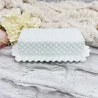 Vtg Hobnail Milk Glass Butter Dish With Lid White Fancy Elegant Dinning - Nice!!