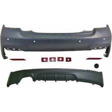 Sto�stange hinten f�r BMW 2er (F22, F87) 12-21 mit PDC Sport Optik Auspuff links