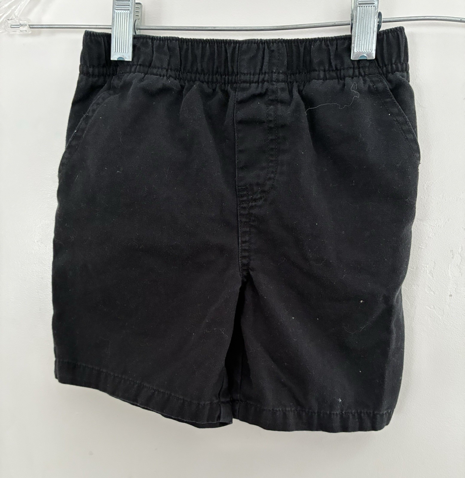 Garanimals Toddler Boys Solid Black 100% Cotton Elastic Waist Pull On Shorts 4T