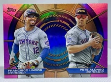 Francisco Lindor Pete Alonso #DD-5 - 2025 Topps Dynamic Duos Pink Insert SP /600