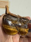 Rare Very Large Antique/ Vtg. Chinese Tiger Eye Stone Snuff Bottle — photo 6