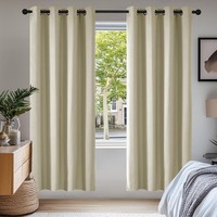 Verdunkelungsvorhang 2Er Set 210X140 Cm Thermogardine ÖSen Beige FüR
