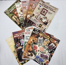 Vintage Lot Of 10 Leisure Arts Plastic Canvas Craft Leaflets Assortment