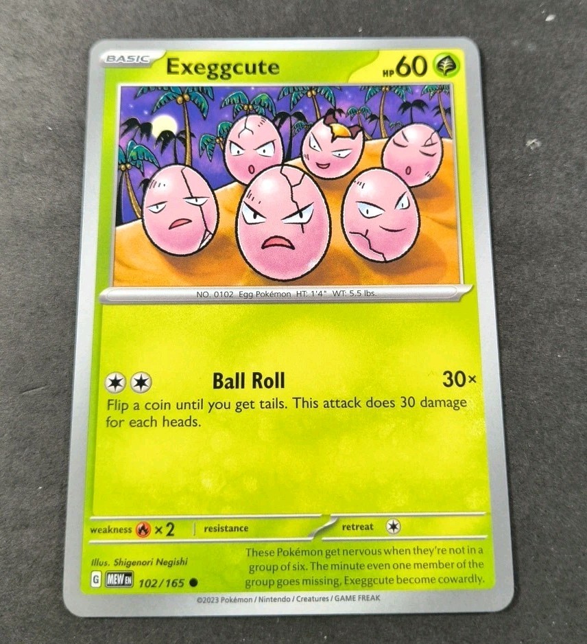Pokemon 151 Exeggcute Common Card 102/165 NM