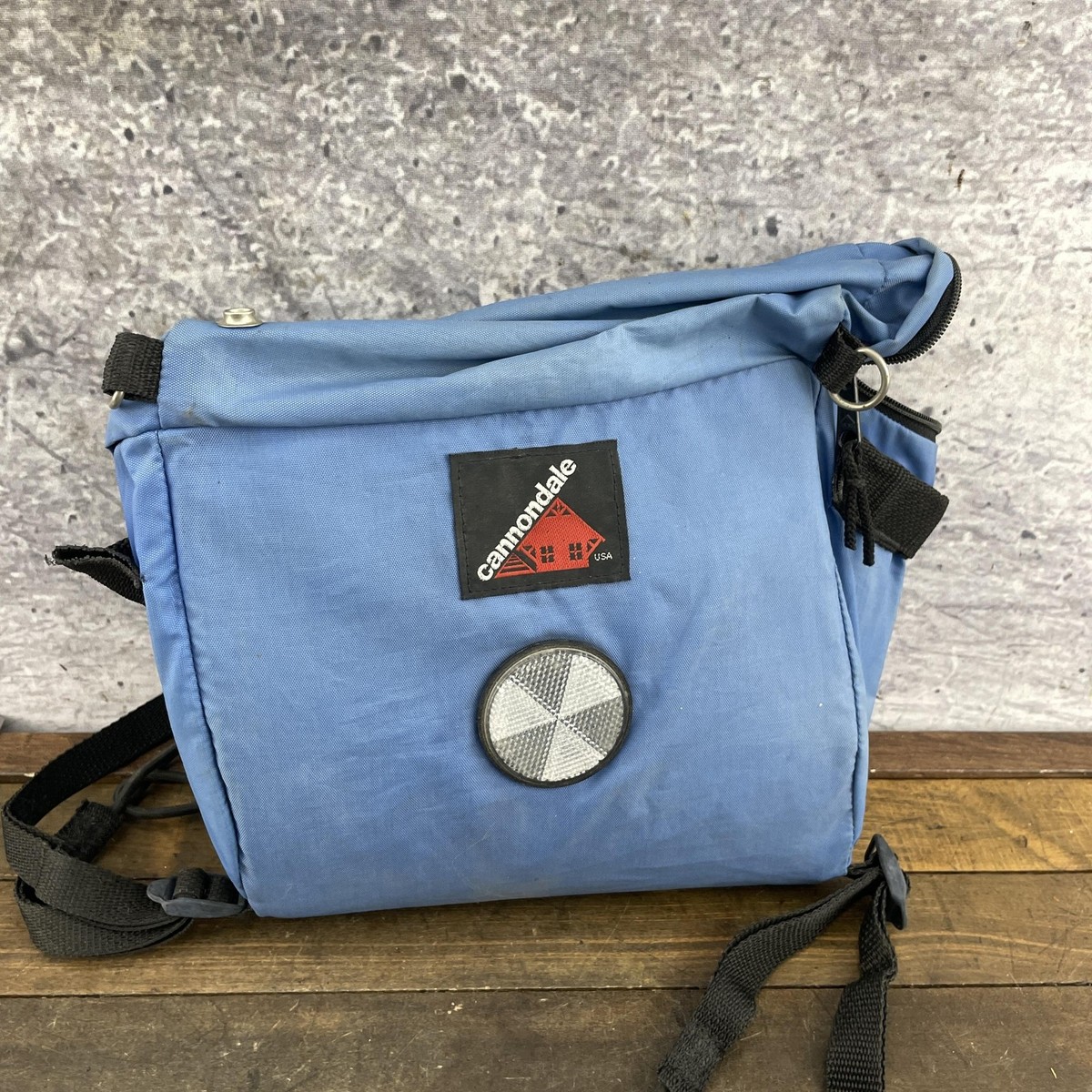 Vintage Cannondale USA Handlebar Bag Blue Front Stem Touring