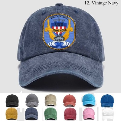 Customized Personalization Embroidered Hat Uss John Hood Dd-655, Trucker Hat