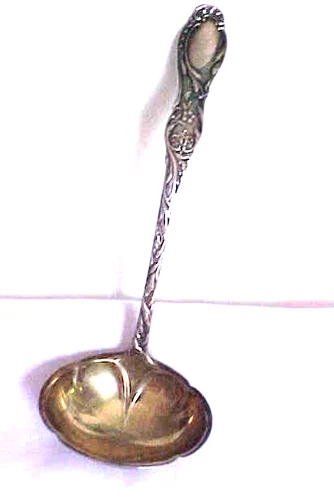 Antique Gorham "Rouen" Sterling Silver Punch or Soup Ladle