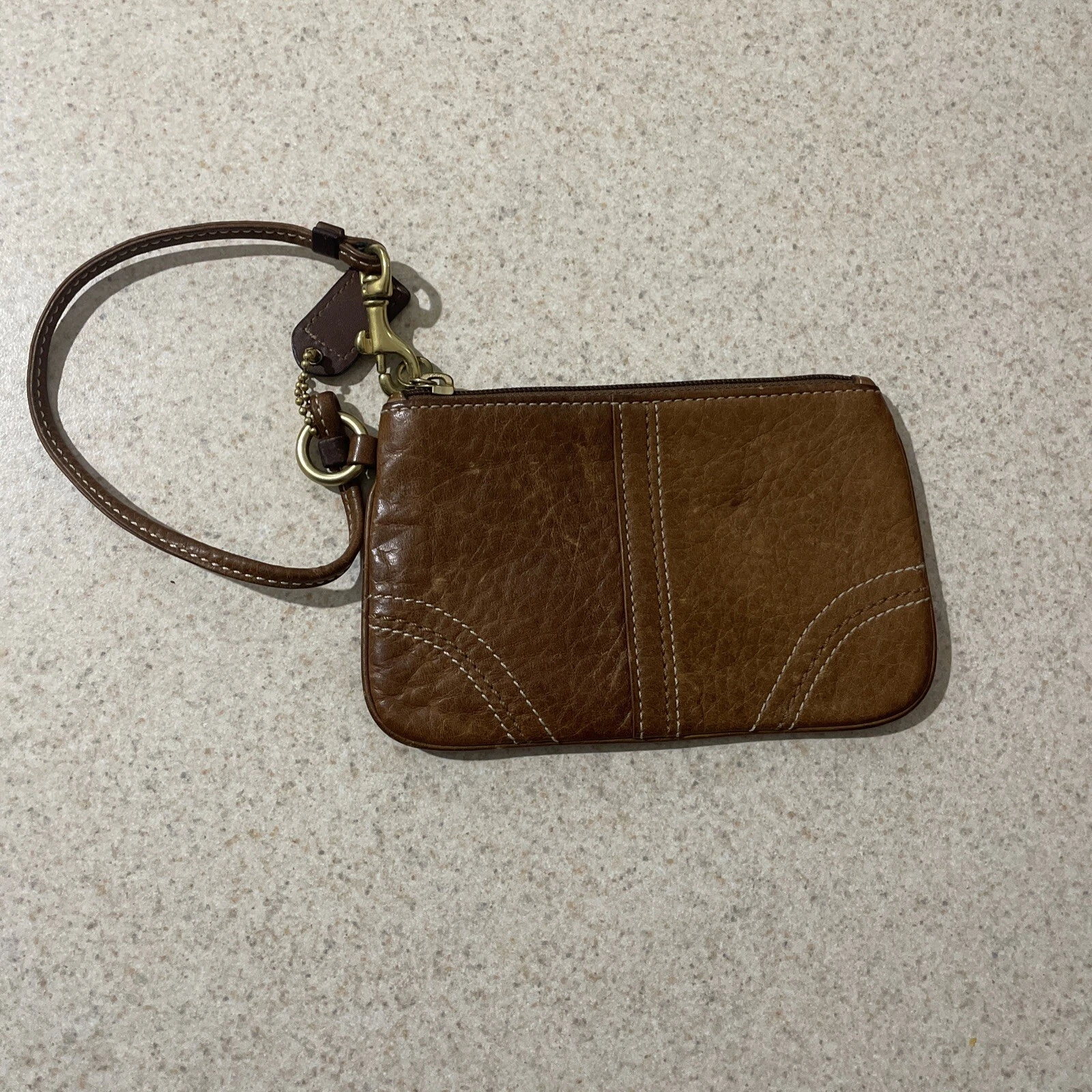 Coach Portafoglio Pelle Marrone Polso Pochette Pochette Pochette Borsetta