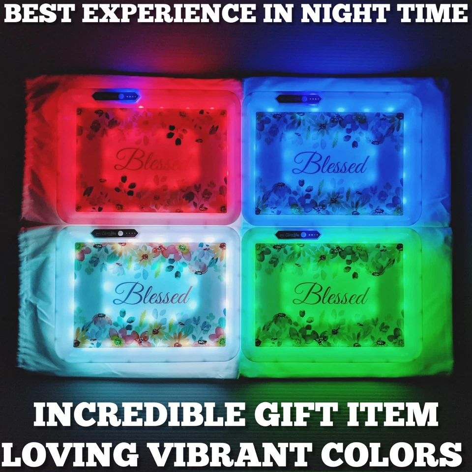 LED Serving Trays for Party Trays for Multi Purpose Use Serving in Night Time - Image 3 of 4
