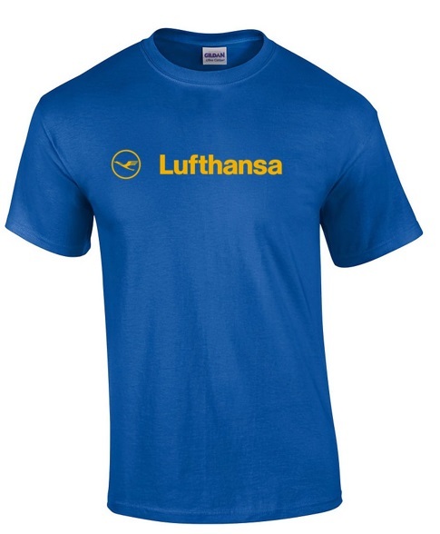 Lufthansa Vintage Logo German Airline Aviation T-Shirt Cotton