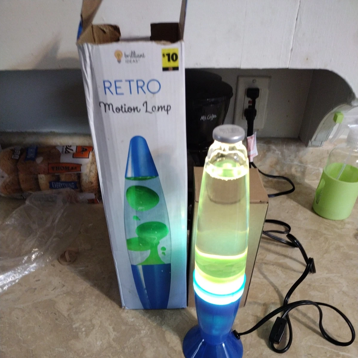 Lamp Retro Motion Lamp Lava Light Blue Brilliant Ideas does work tested