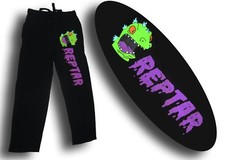 Mens Womens NEW Nickelodeon Rugrats Reptar Black Pajama Lounge Pants Size S-XL