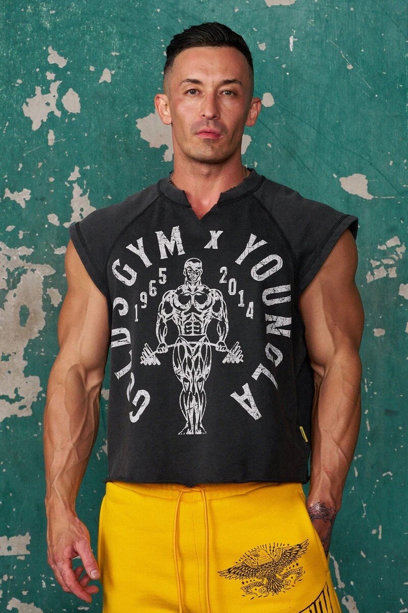 希少YOUNG LA×Golds Gym Vintage Cut Offs　L YOUNGLA (SOLD OUT) - 5069 - GOLDS GYM VINTAGE CUT OFFS