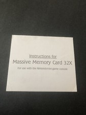 n64 memory card 32 Insert