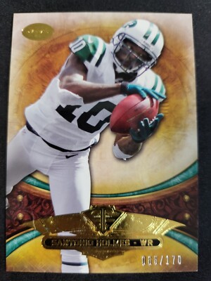 2013 Topps Triple Threads Santonio Holmes GREEN /170 Card #23 Jets
