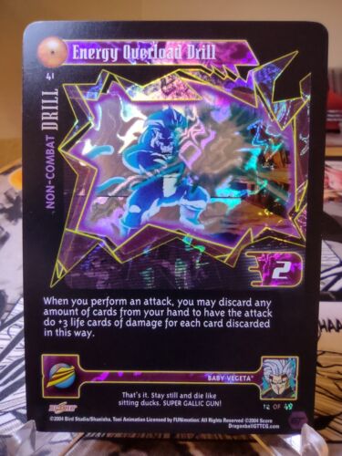 DBZ CCG DRAGON BALL Z GT ENERGY OVERLOAD DRILL #41 LIMITED ALT FOIL NEAR MINT 04 - Picture 1 of 2