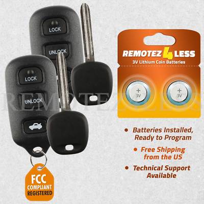 KeylessKing Replacement Key Fob Remote For Toyota Avalon 1998-2004 - 2 Remotes, DIY Programmable 2 thumbnail image