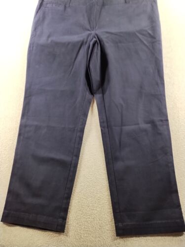 Talbots Women's Pants Navy Size 20WP Straight Leg Stretch High Rise 28.5" Chino