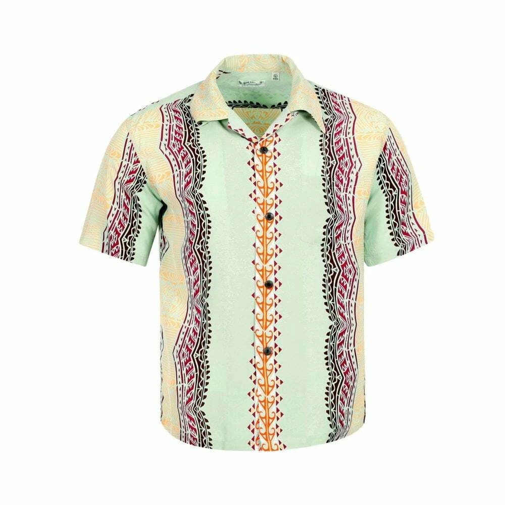 Sun SurfMens Traditional Tattoo Motif Blue Hawaiian Shirt SURF10265