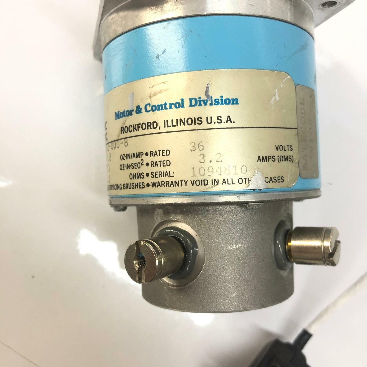 K。 Pacific Scientific motor 2VM62-020-10 + Daynapar Encoder