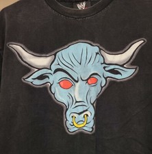 The Rock Rare WWE VINTAGE Brahma Bull Shirt Large Early 2000s