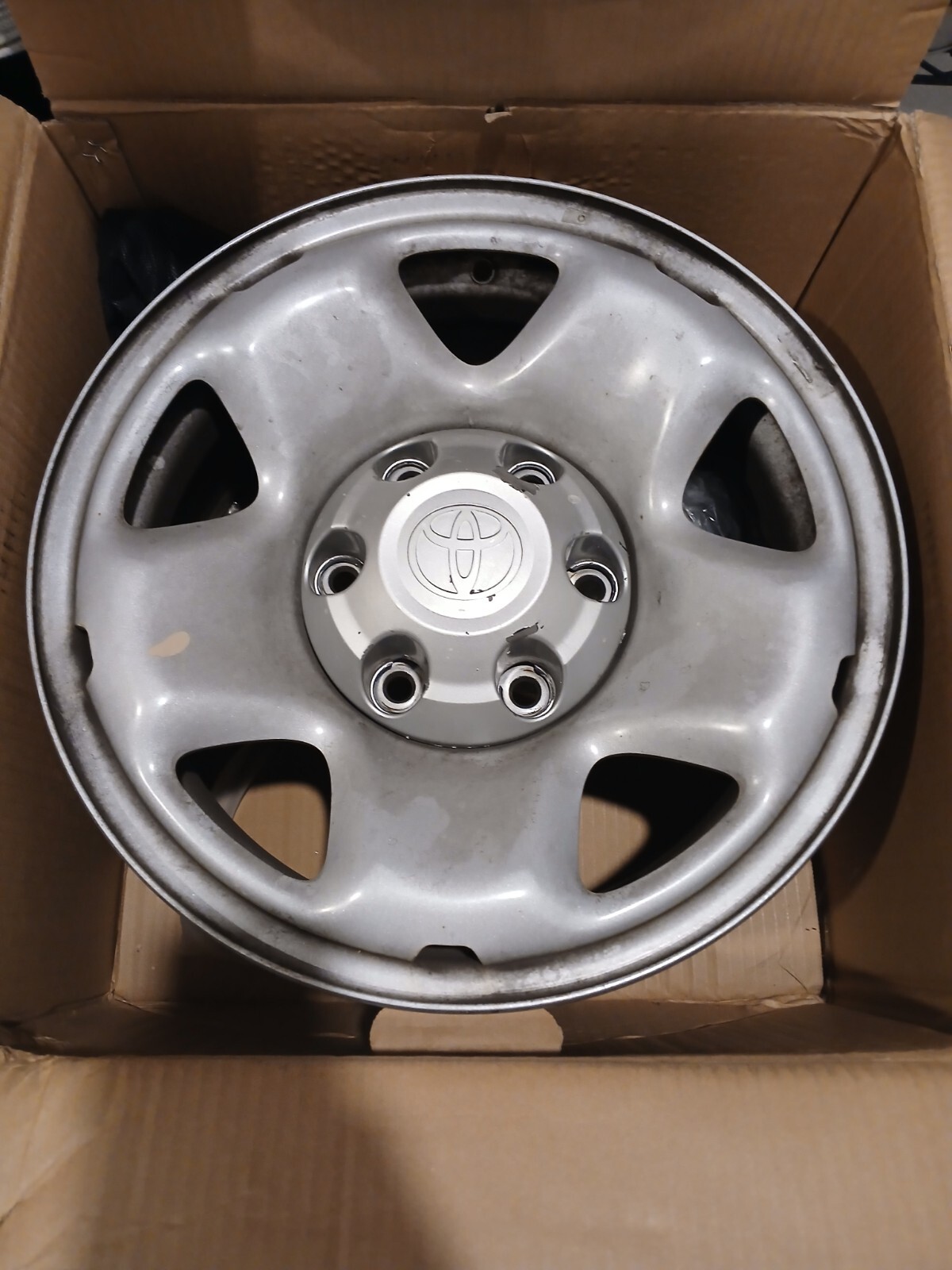 (4) Toyota Tacoma Original Steel Wheels Rims +Caps 16