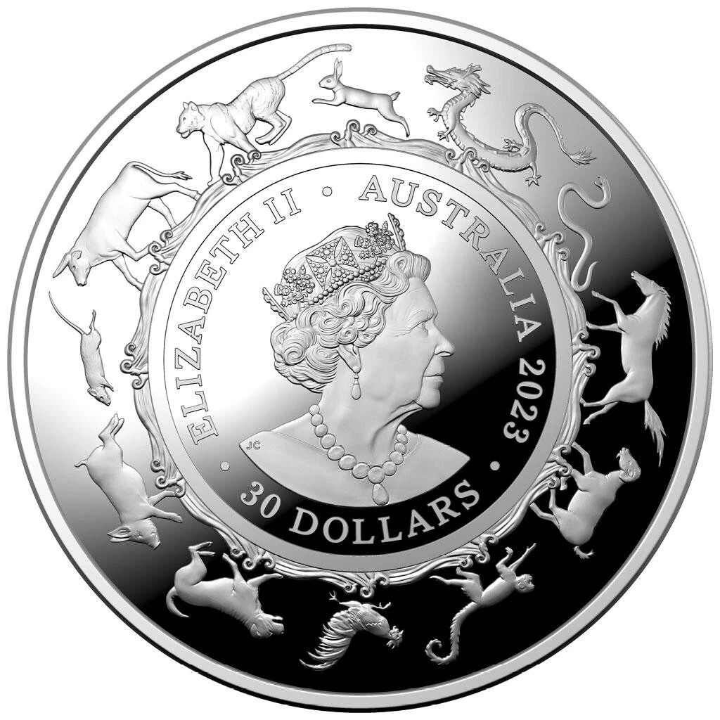 Silbermünze 1kg Jahr des Hasen 2023 - Lunar-Serie (4.) - Australien - PP