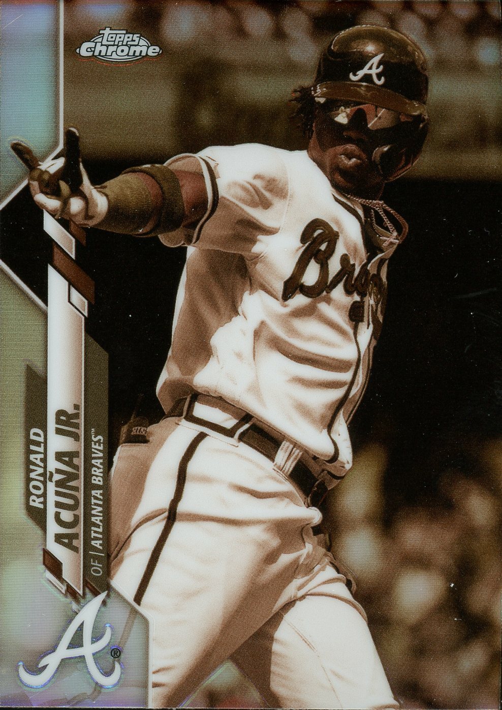 2020 Topps Chrome Ronald Acuna Jr. Sepia Refractor #112