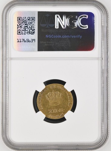 Freiderick V 12 Marks 1761 VH W DENMARK NGC AU DTLS - Picture 3 of 3