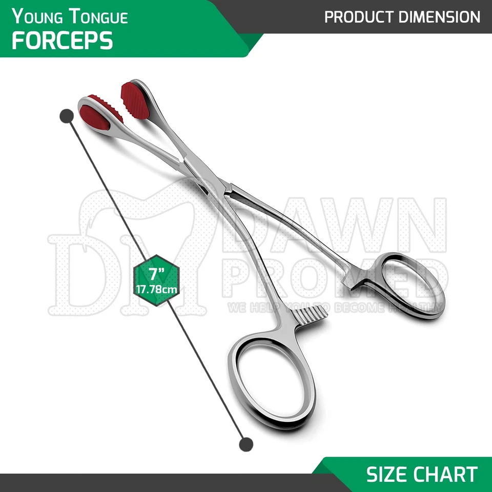 12 piezas pinzas para agarrar lengua joven 7" instrumentos médicos quirúrgicos dentales orales Foto 2 de 4