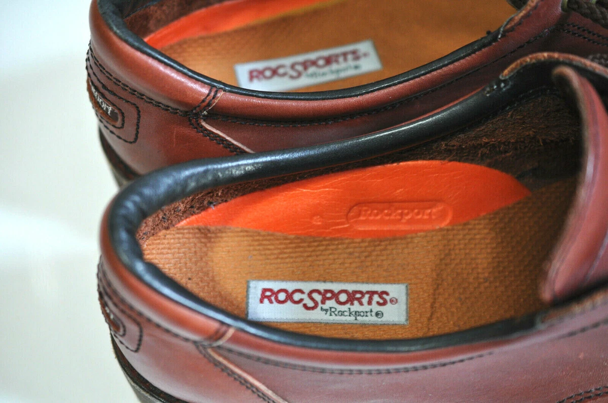 Rockport Rocsports Mens 13 M reddish brown leather shoes Vibram