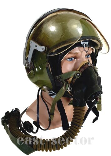 RARE Vintage Fighter Pilot Helmet ZSH-3B Armored USSR Air Force SU-25 MI-24 MI-8 - Picture 1 of 13