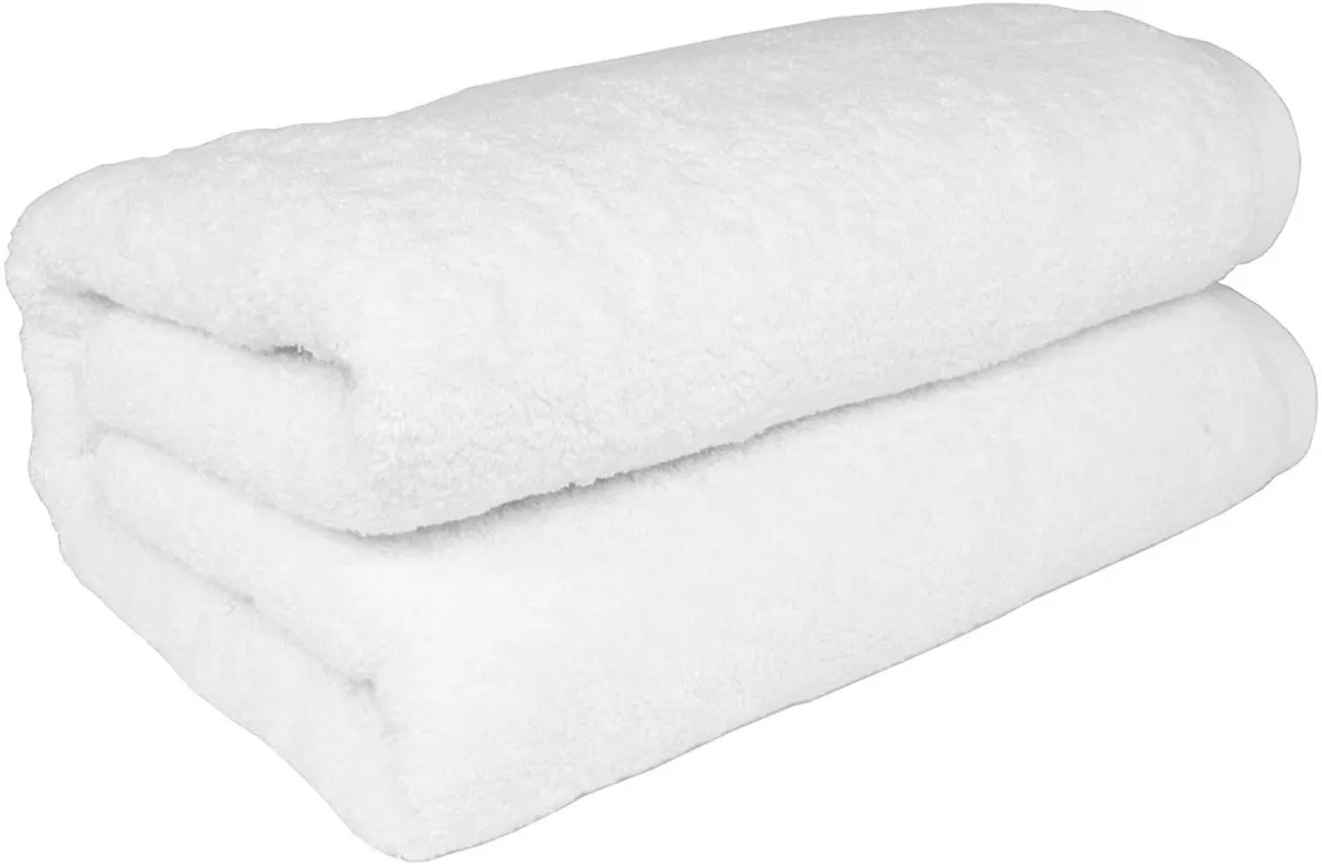 Pack of 4 Extra Large Oversized Bath Towel 100% Cotton Bath Sheet 40x87  White