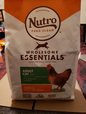 3 lb. Bag, NUTRO WHOLESOME ESSENTIALS Natural Chicken & Brown Rice Dry Cat......