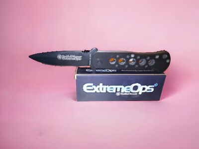 Vintage Smith & Wesson Extreme Ops. Bullseye Med Extops G10 w/holes - BLK Blade 