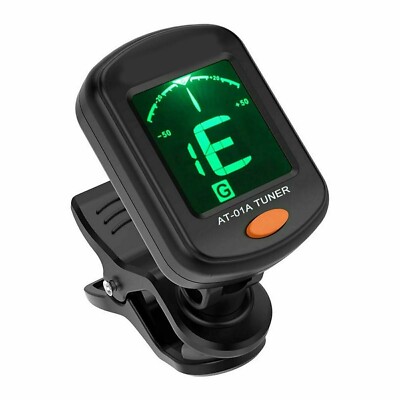 NEW LCD Clip On Chromatic Electric Acoustic Guitar Bass Ukulele Violin Tuner