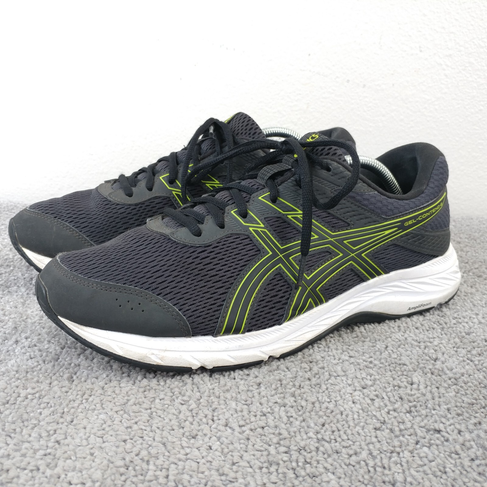 SAOLA Scarpe da corsa Asics Gel Contend 6 uomo taglia 11 5 nere basse nere lime