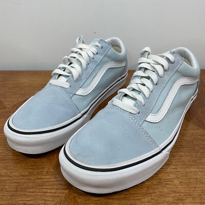 Vans Old Skool Skate Shoes Mens 8.5 Baby Blue Suede Canvas  display picture 1
