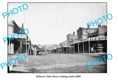 OLD 6 x 4 PHOTO OF BALLARAT VICTORIA MAIR STREET LOOKING SOUTH c1890