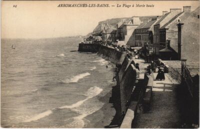 CPA ARROMANCHES-les-BAINS La Plage a Maree Haute (1227276)