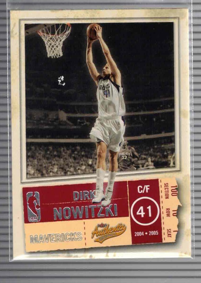2004-05 Fleer Authentix #38 Dirk Nowitzki Mavericks