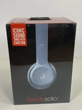Beats Solo 2 By Dr. Dre - Gloss Grey - On Ear Headphone iPhone iPad - NEW Sealed