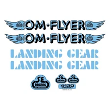AUTHENTIC SE BIKES DECAL SET - OM FLYER - OM FLYER STICKERS - BLUE