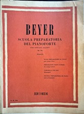 Libro Beyer scuola preparatoria del pianoforte per giovani allievi - Ricordi